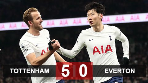 Kết quả bóng đá Tottenham vs Everton: Chiến thắng vùi dập