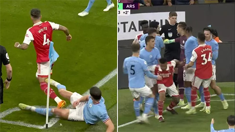 Vì sao Ruben Dias thoát thẻ đỏ dù đá nguội hậu vệ Arsenal?