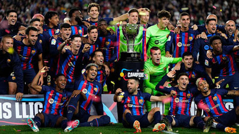 Barca nhận thưởng cao nhất nhờ chức vô địch La Liga