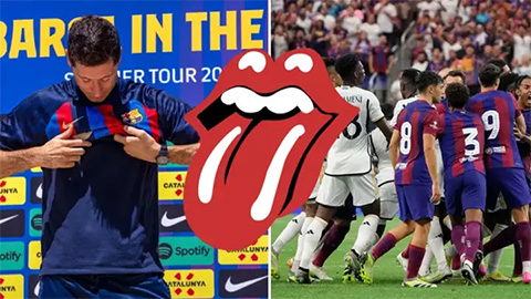 Barca ra sân với áo đấu Rolling Stones ở trận El Clasico