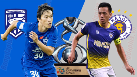 19h00 tối nay, trực tiếp Wuhan Three Towns vs CLB Hà Nội