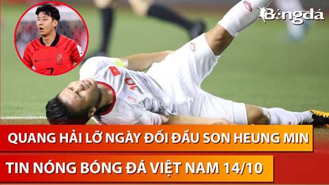 Quang Hải lỡ dịp tái đấu Son Heung Min vì chấn thương khó chịu