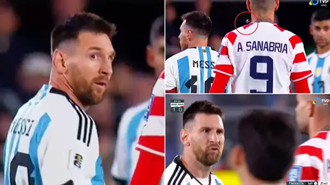 Messi có pha đáp trả cực lạnh lùng khi bị cầu thủ Paraguay nhổ nước bọt