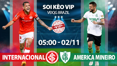 Soi kèo VIP sáng 2/11: Internacional vs America MG