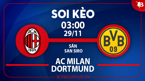 Rossoneri thắng kèo châu Á AC Milan vs Dortmund; Chủ nhà đè góc hiệp 1 trận Lazio vs Celtic