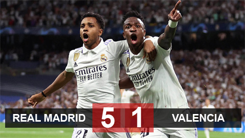 Kết quả Real Madrid vs Valencia: Rodrygo rực sáng
