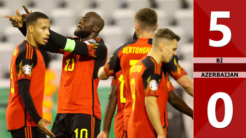 VIDEO bàn thắng Bỉ vs Azerbaijan: 5-0 (Vòng loại EURO 2024)