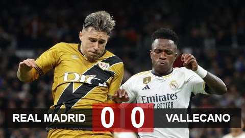 Kết quả Real Madrid vs Vallecano: Los Blancos bất lực