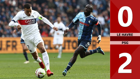 VIDEO bàn thắng Le Havre vs PSG: 0-2 (Vòng 14 League 1 mùa giải 2023/24)