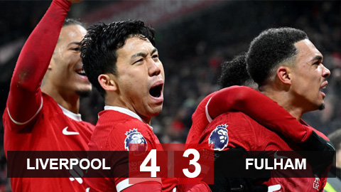Liverpool đánh bại Fulham trong trận cầu 7 bàn thắng