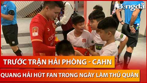 Quang Hải khiến đường hầm sân Lạch Tray “náo loạn” trong ngày làm đội trưởng CAHN