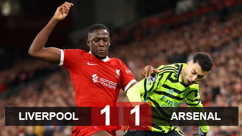 Kết quả Liverpool vs Arsenal: Chia điểm kịch tính
