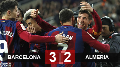 Kết quả Barca vs Almeria: Cứu tinh Roberto