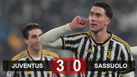 Kết quả Juventus vs Sassuolo: Tuyệt phẩm của Vlahovic