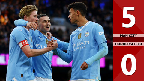 VIDEO bàn thắng Man City vs Huddersfield: 5-0 (Vòng 3 FA Cup 2023/24)