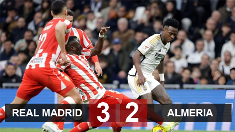 Kết quả Real Madrid vs Almeria: Chiến thắng nghẹ thở