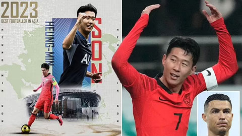 Son Heung-min vượt mặt Ronaldo giành giải Cầu thủ hay nhất châu Á