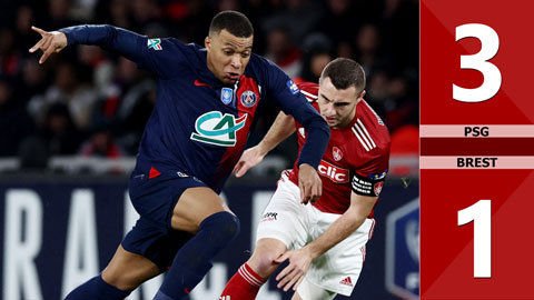 VIDEO bàn thắng PSG vs Brest: 3-1 (Vòng 1/8 Cúp QG Pháp 2023/24)