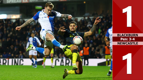 VIDEO bàn thắng Blackburn vs Newcastle: 1-1, pen: 3-4 (Vòng 5 FA Cup 2023/24)
