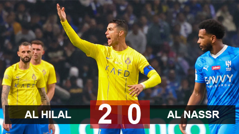 Kết quả Al Hilal vs Al Nassr: Ronaldo bất lực