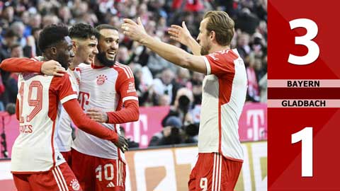 VIDEO bàn thắng Bayern vs Gladbach: 3-1 (Vòng 20 Bundesliga 2023/24)