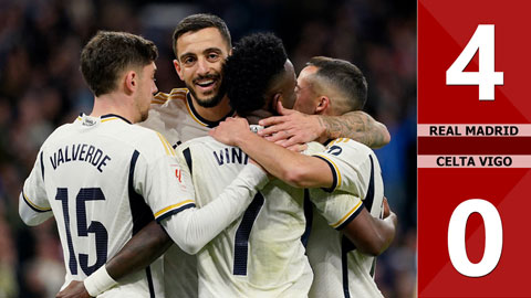 VIDEO bàn thắng Real Madrid vs Celta Vigo: 4-0 (Vòng 28 La Liga 2023/24)