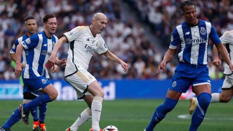 Xem mãi không chán pha xử lý gây sốt của Zidane ở tuổi 51 trước đội huyền thoại Porto