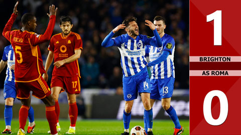 VIDEO bàn thắng Brighton vs AS Roma: 1-0 (Lượt về vòng 1/8 Europa League 2023/24)
