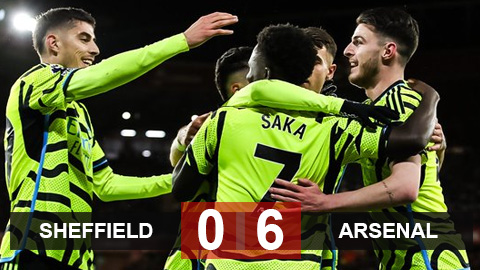 Kết quả Sheffield United vs Arsenal: Pháo nổ tưng bừng