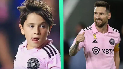 Con trai Messi gây sốt khi ghi 5 bàn thắng trong một trận đấu