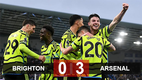 Kết quả Brighton vs Arsenal: Tạm thời lên đỉnh